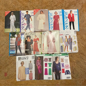 Vintage Lot Of 12 See& Sew, McCall’s, New Look, Stitch N Save, Sewing With Nancy